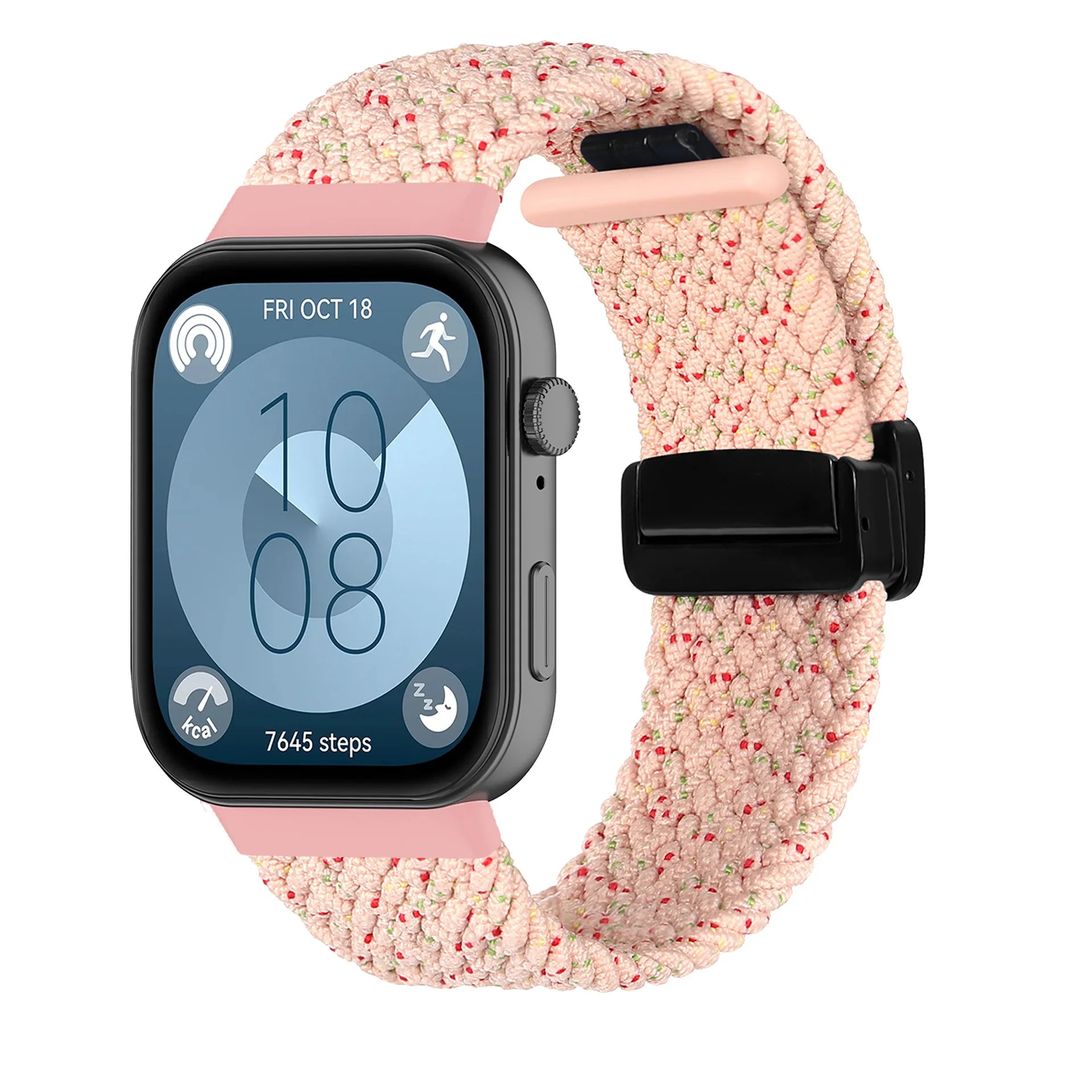 For Huawei Watch Fit 3 Band Weave Bracelet Colorful Wriestband For Huawei Fit 3 Sport Magnetic Nylon Strap Replaceable Watchband