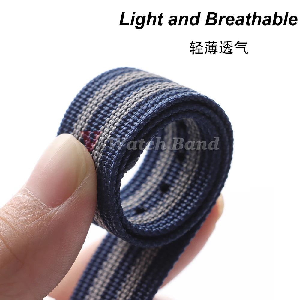 20mm Nylon Watch Strap for Seiko for Tudor Loop Fastener Watch Band for Omega Men Women Military Sport Waterproof Wrist Bracelet