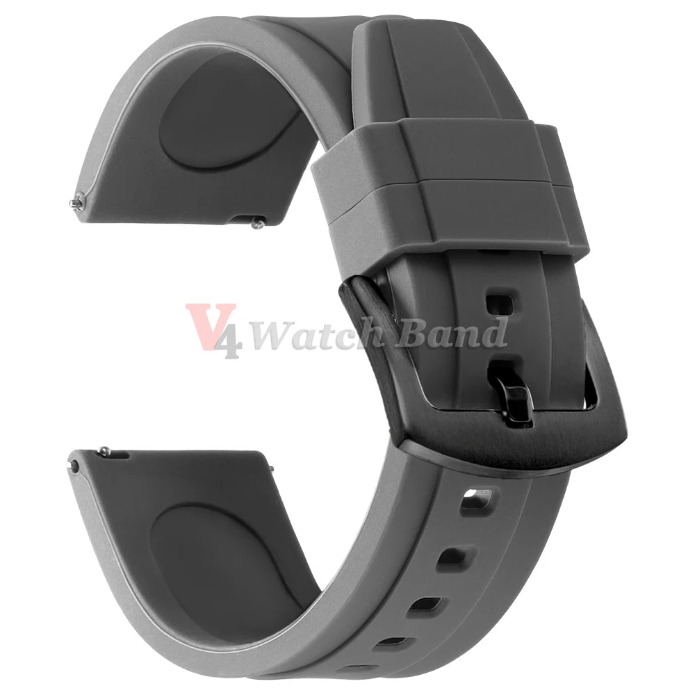 Watch Strap 20mm 22mm Universal Watch Band for Rolex for Omega Silicone Rubber Link Wrist Bracelet for Casio Soft for Smartwatch