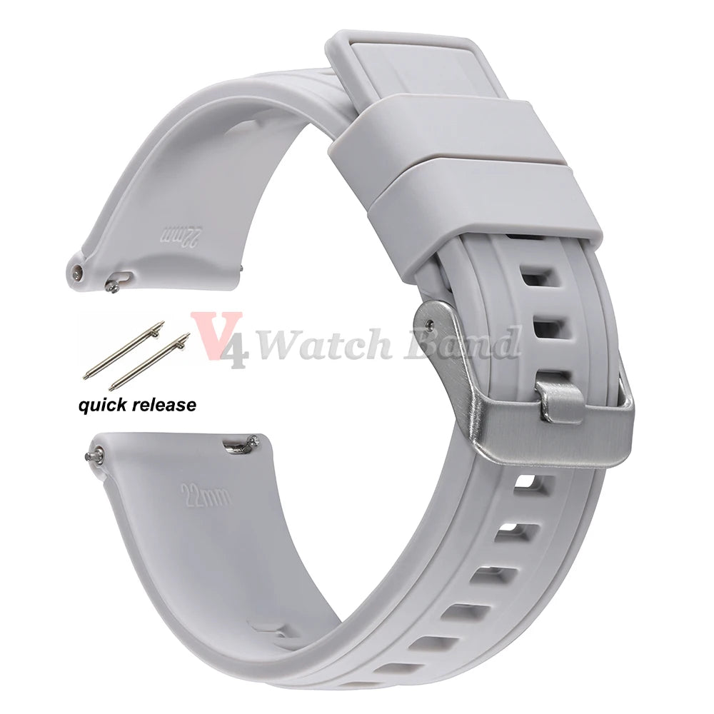 Quick Release Silicone Band for Samsung Galaxy Universal Watch Straps 20mm 22mm 18mm for Huawei Gt2 Gt3 Women&Men Accessories