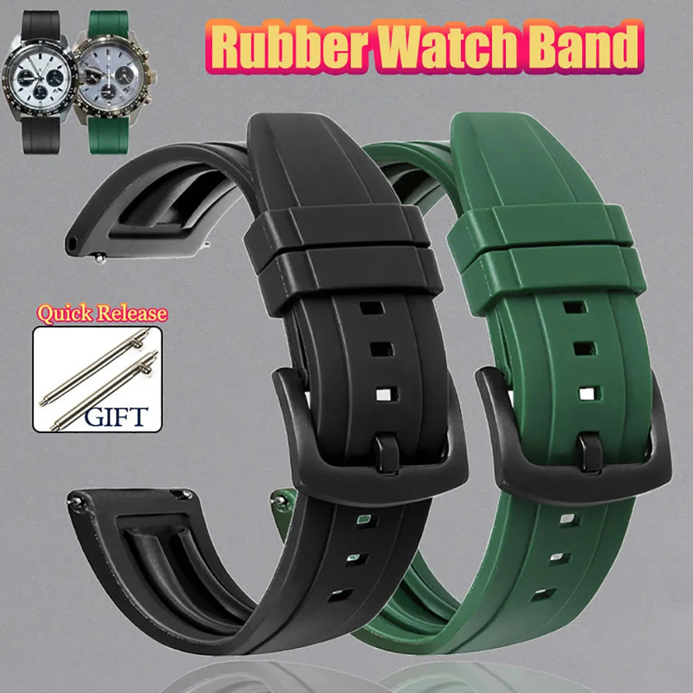 Quick Release Rubber Watch Strap for Citizen for Seiko20mm 22mm 24mm Premium Silicone Band for Omega Replace Bracelet for Tissot