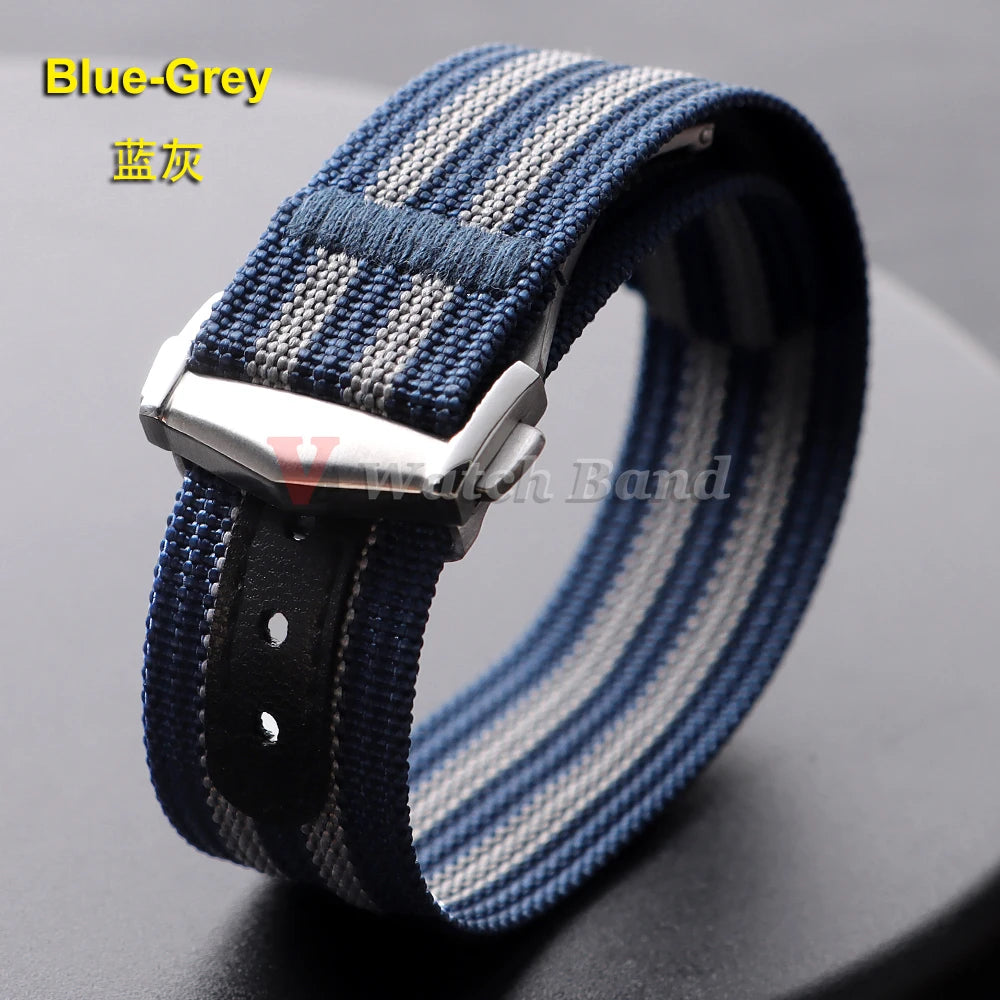 20mm Nylon Watch Strap for Seiko for Tudor Loop Fastener Watch Band for Omega Men Women Military Sport Waterproof Wrist Bracelet