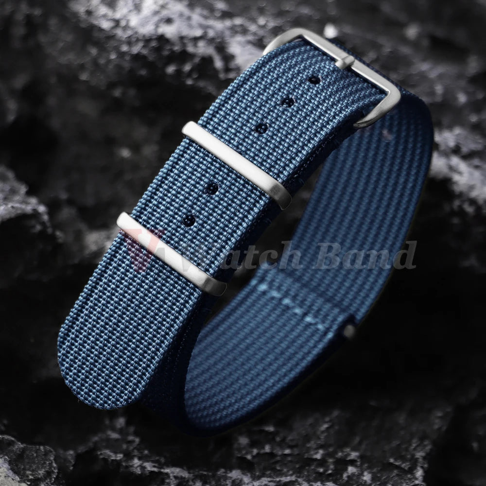19mm 18mm 20mm 22mm New Ribbed Nylon Watchband Nylon Strap for Seiko Watches Accessories for Omega Military Watch Band Bracelets