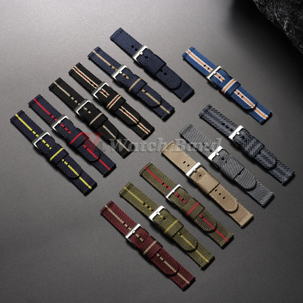 Nylon Strap 20m 22mm for Tudor for Omega Watch Band Woven Canvas Fabric Band for Seiko Men Military Sport Quick Release Bracelet