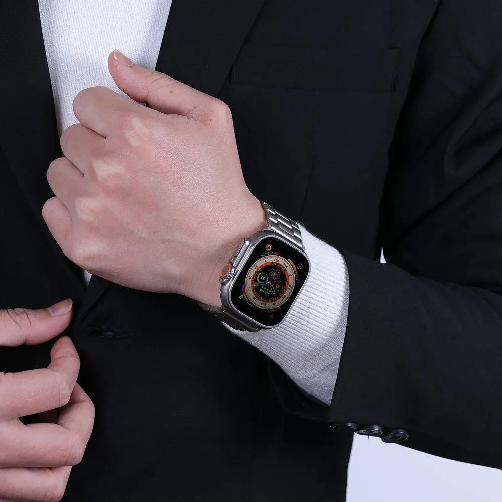 Metal Strap For Apple Watch Band 49mm 45mm 41mm 46mm 44mm Stainless Steel Correa Bracelet belt iwatch 42mm series 7 6 SE 8 Ultra