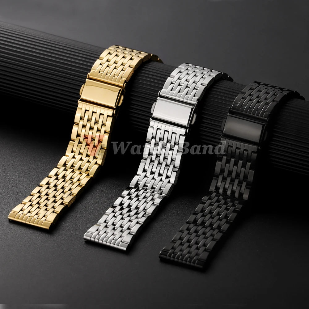 18/20/22mm Universal Adjustable Watchband for Rolex Diving Metal Belt Bracelet for Omega Solid Stainless Steel Strap for Seiko
