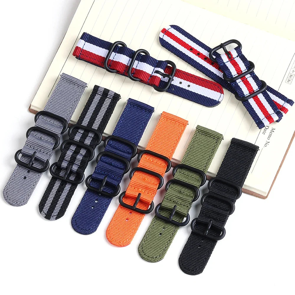 18/20/22/24mm Straps for Tudor Durable Nylon for Omega Canvas Fabric Band for Seiko Men Military Sport Quick Release Bracelet