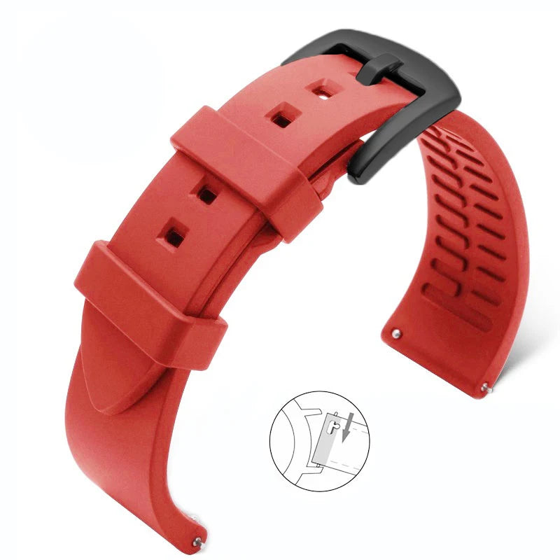 Silicone Watchband for Rolex Water Ghost 18mm 19mm 20mm 21mm 22mm 24mm Watrproof Strap Watch Accessories Rubber Bracelet