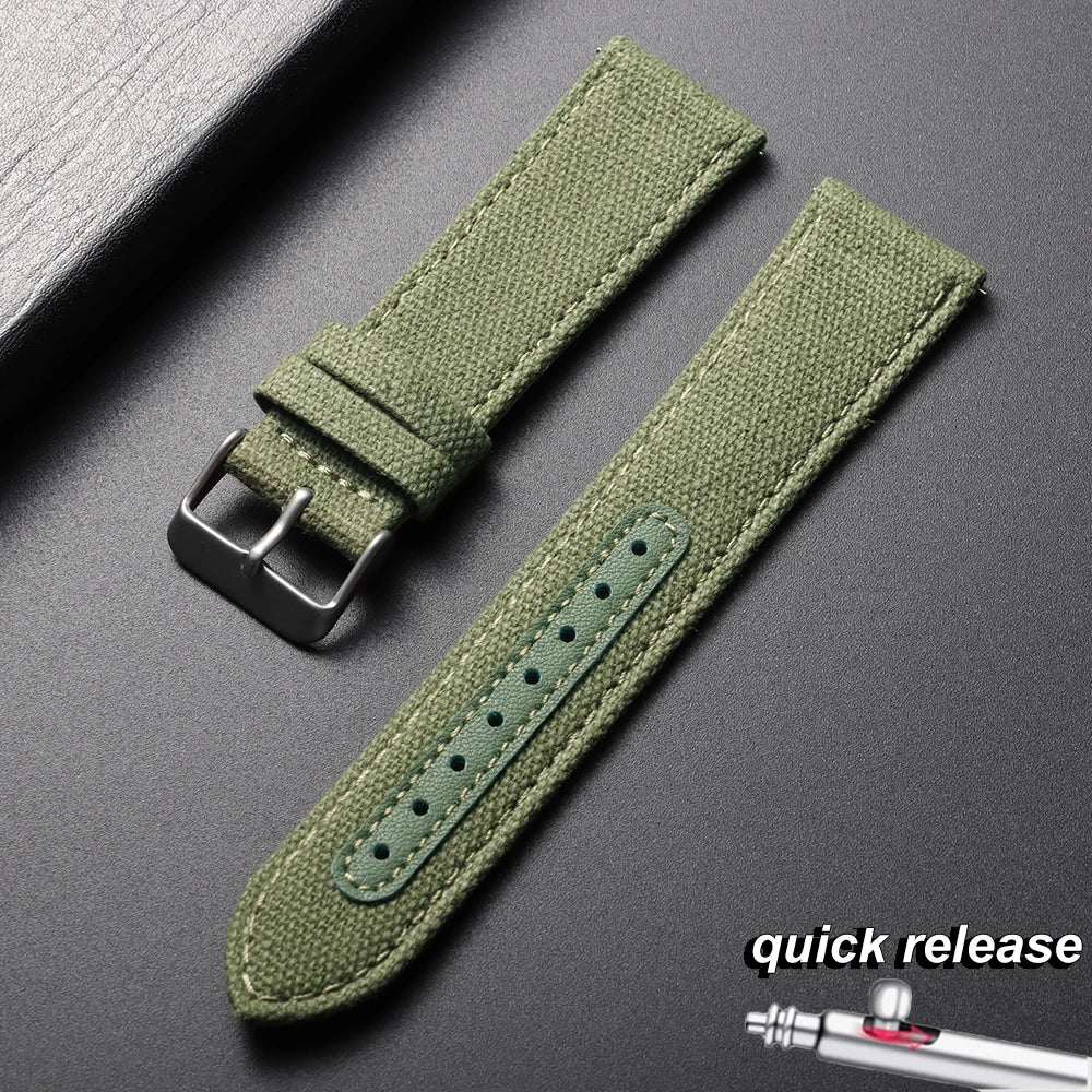 20mm 22mm Nylon Watch Band for Seiko Army Military Canvas Woven Nylon Strap Women Men Sport Watch Bands Quick Release Wristband