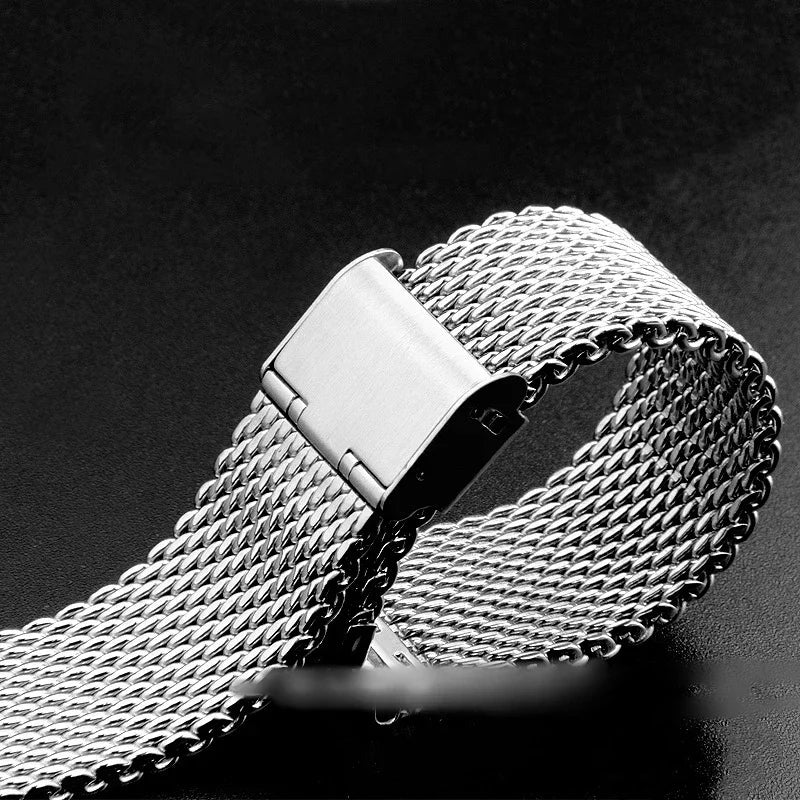 1.0 Mesh Milanese Watch Strap QuickRelease Stainless Steel Bracelet 3mm Thickness for DW for Omega Wristband 18mm 20mm 22mm 24mm