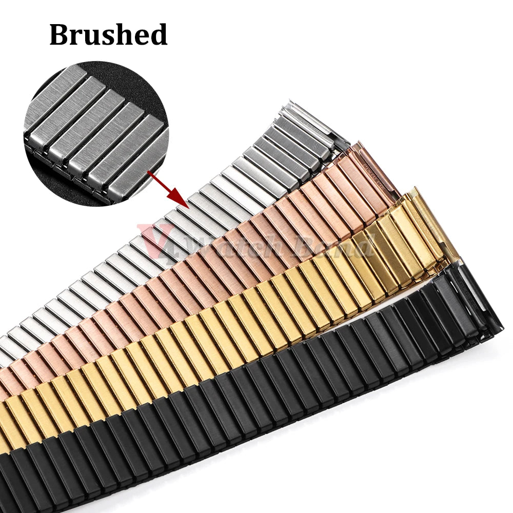 22mm Elastic Bracelet for Samsung Galaxy Flexible Metal Watch Strap Expansion Steel Wrist Band for Huawei Watch