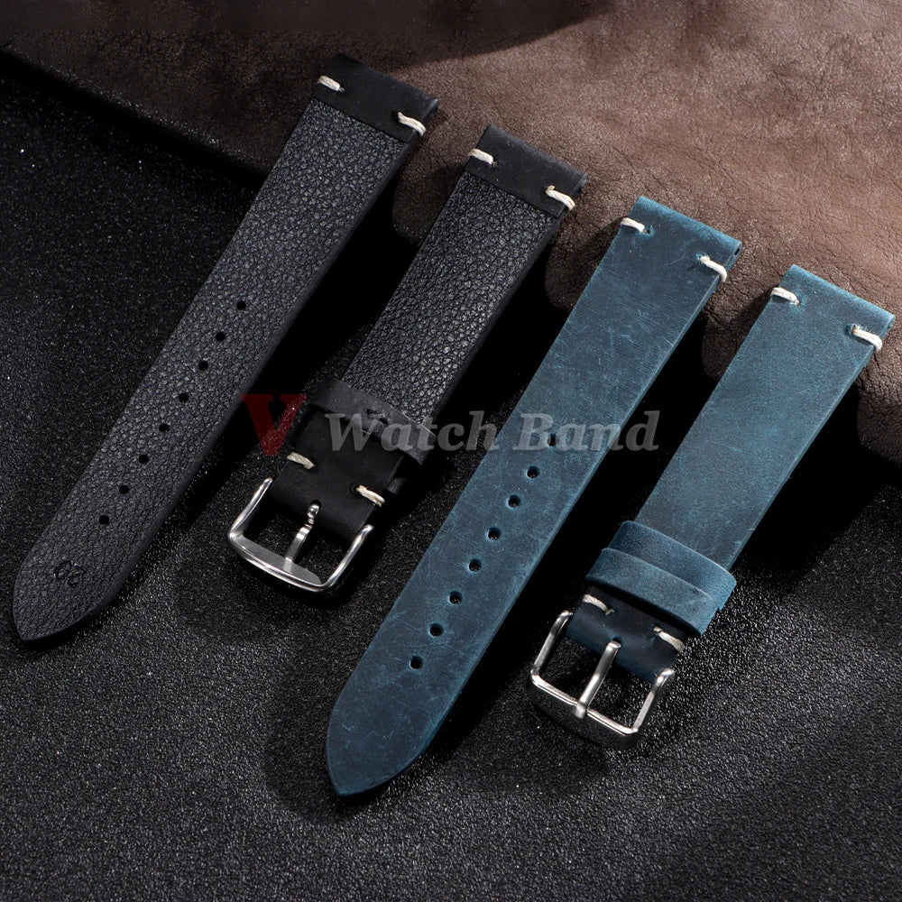 18mm 20mm 21mm 22mm 24mm Vintage Retro Strap for Huawei Gt2 Gt3 Watch Band for Samsung Galaxy Universal Bracelet Accessories