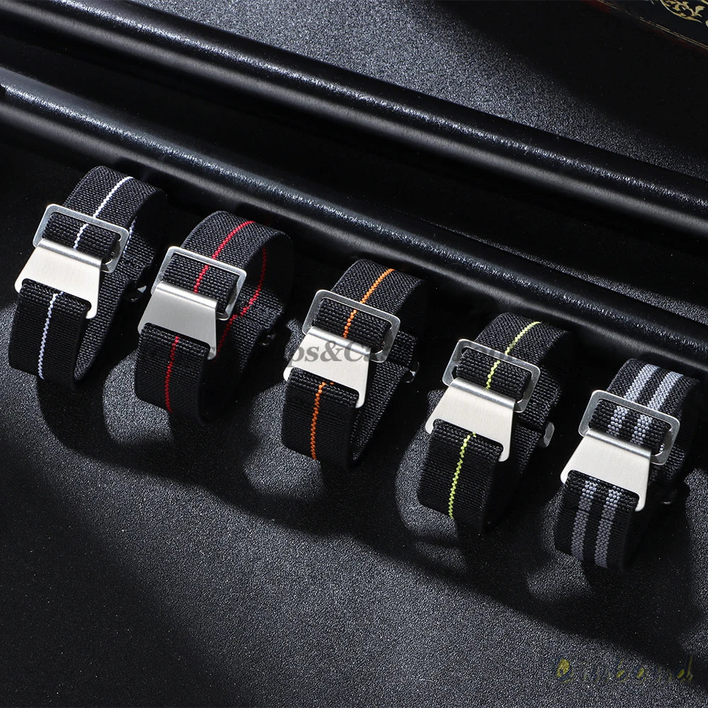 Elastic Nylon Watch Band for Seiko for Omega Sports Bracelets 18mm 20mm 22mm for Huawei Watch GT5/GT4/GT3 Parachute Watch Straps