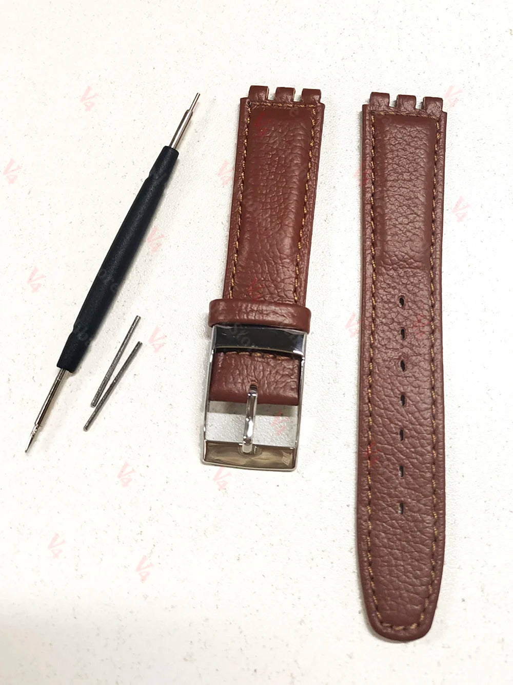 For SWATCH Watch Strap 17mm Genuine Cowhide Bracelet Calfskin Watch Band Men Women Waterproof Sport Replacement Watchband