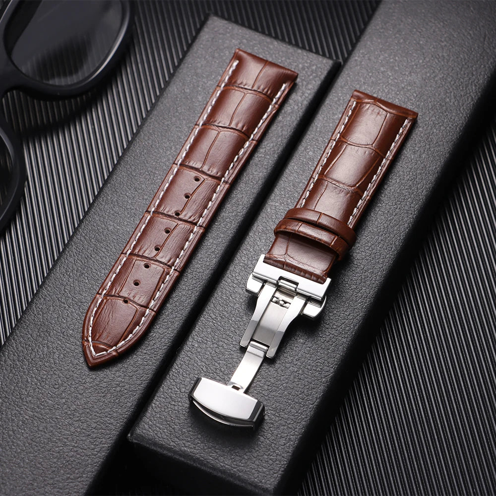 13mm 15mm 17mm 19mm 21mm 23mm Universal Leather Watch Strap Watchband for Men Women 12mm 14mm 16mm 18mm  20mm  22mm Watch Band