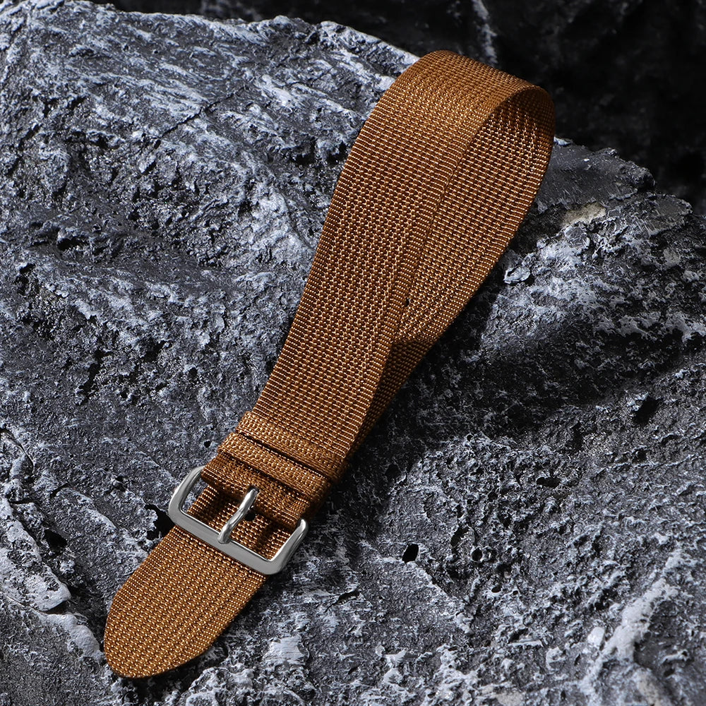 20mm 22mm Ribbed Nylon Strap Fabric Replacement Universal Bracelet Watchband Straps Loop Military Nylon Watch Band Accessories