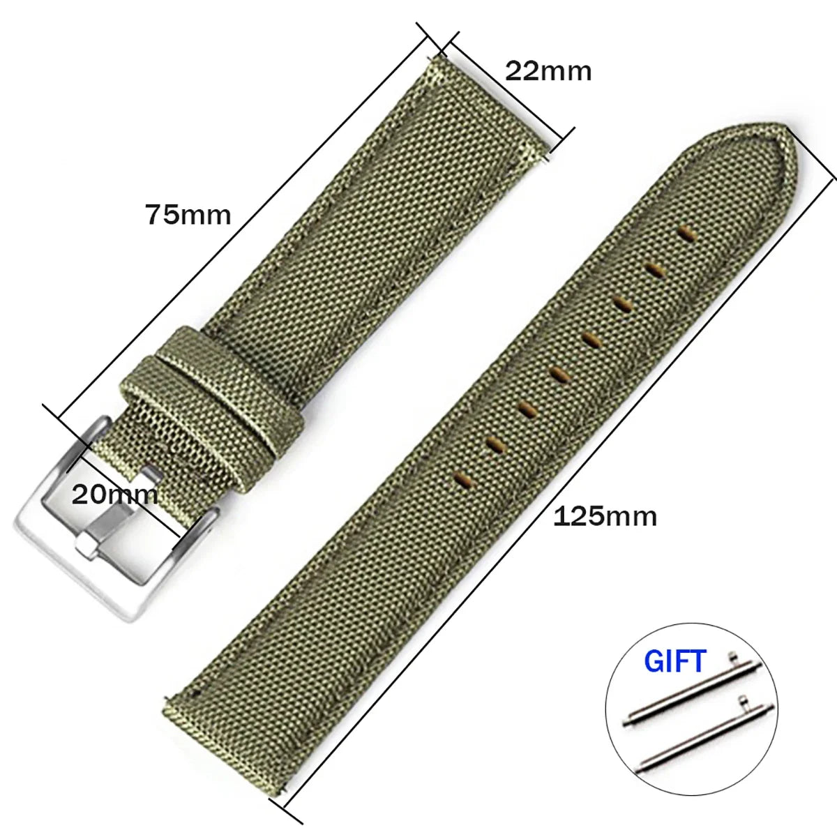 Nylon Leather Watch Strap for Seiko 22mm 20mm for Omega Belt for Casio Quick Release Watchband for Samsung Galaxy Watch 42/46mm