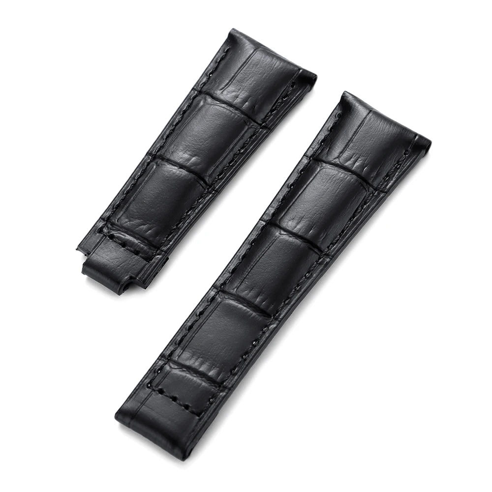 20mm Watch Band for Rolex SUBMARINER Yacht-Master DAYTONA GMT Cowhide Leather Men Strap Waterproof Wrist Belt Watch Accessories