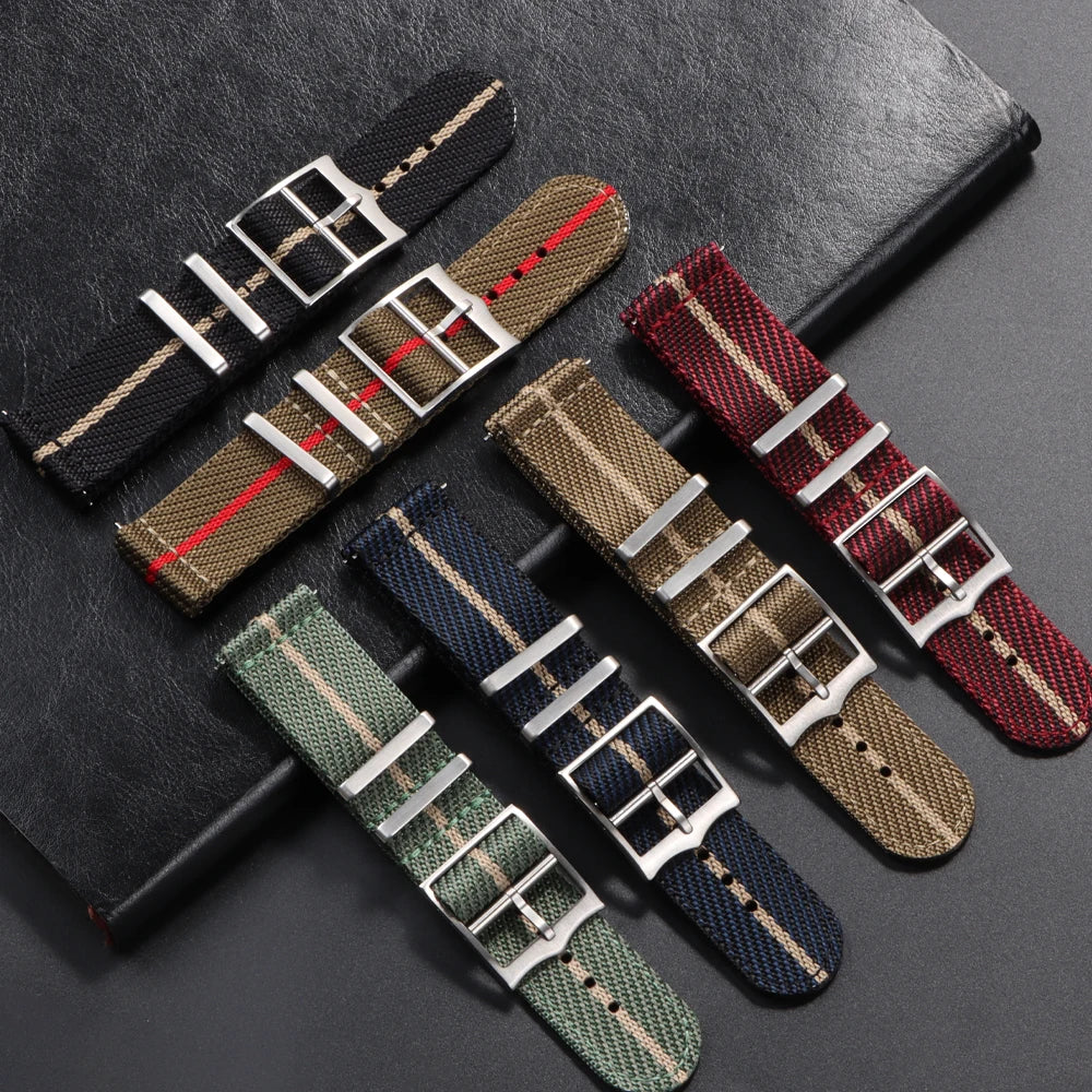 20 22mm Nylon Strap for Tudor for Omega Watch Band Woven Canvas Fabric Band for Seiko Men Military Sport Quick Release Bracelet