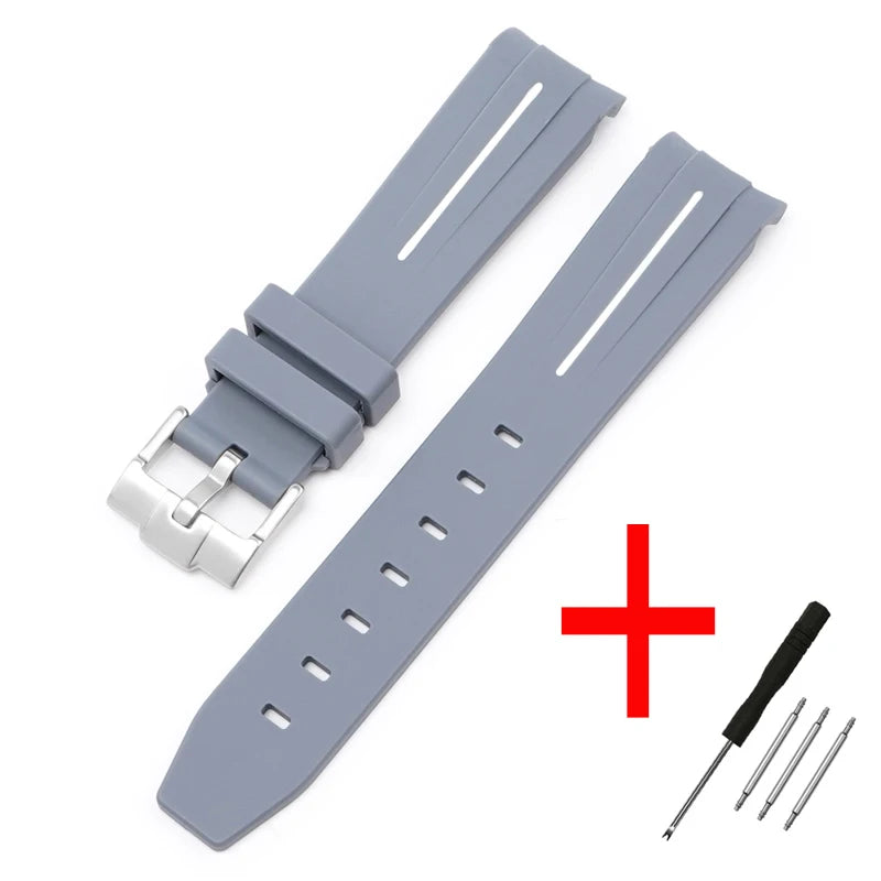 20mm For Moonswatch Rubber Watch Strap For Omega Curved End Interface Joint Constellation Men Women Waterproof Sports Watch Band