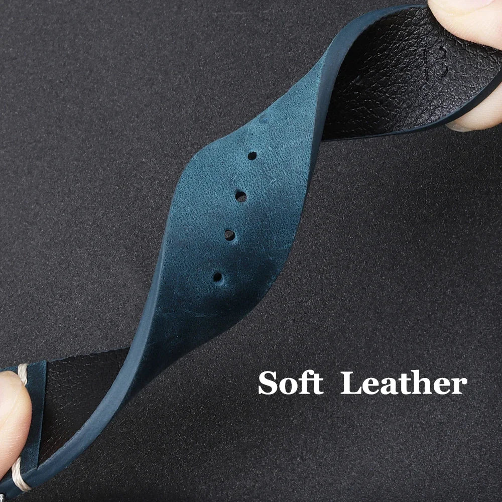 Calfskin Leather Bracelet for Omega for Seiko Watch Band Brown 18 20 21 22 24mm Wrist Strap for Casio for Rolex Watch Accessory