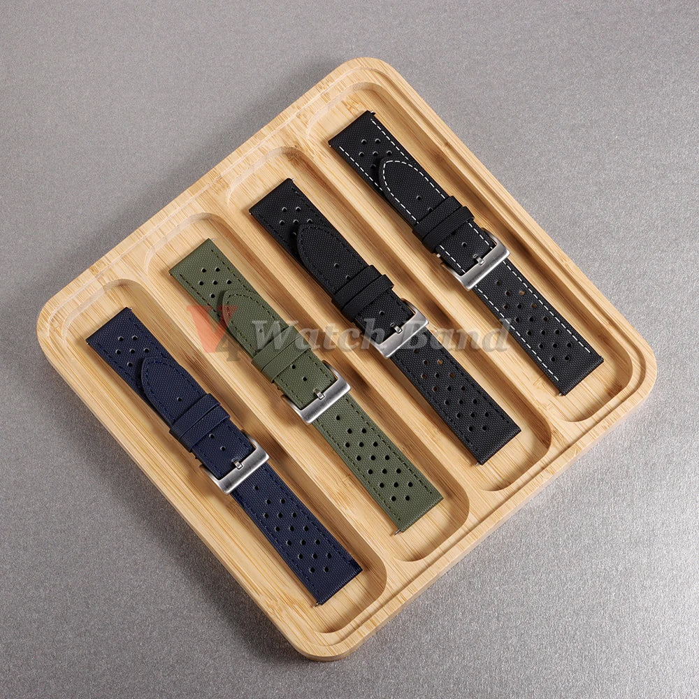 Waterproof Sailcloth Watch Strap for Rolex Two-Sided Nylon Watchband for Omega 18mm 20mm 22mm Quick Release Sport Wristband Belt