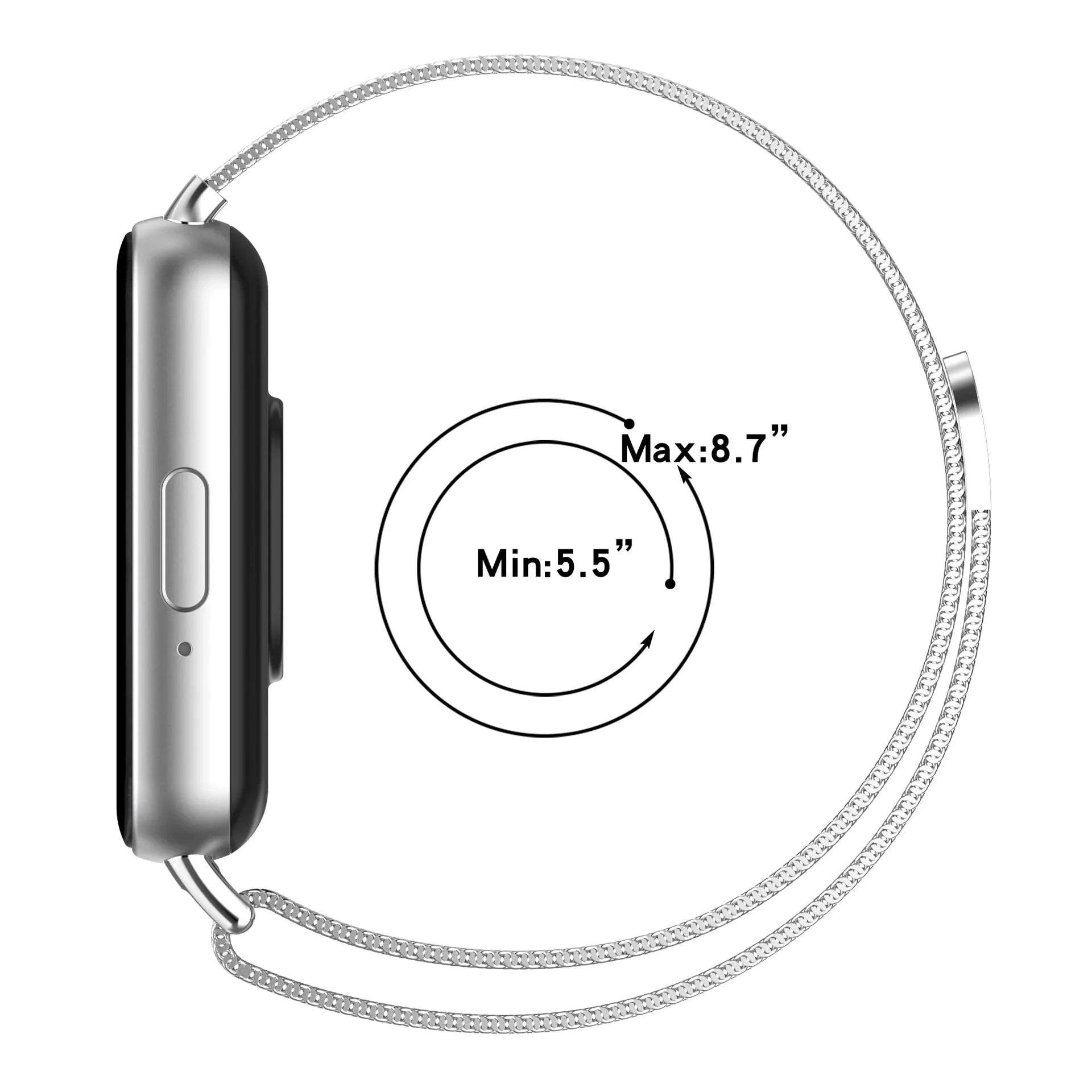 Case+Milanese Strap For Samsung Galaxy Fit 3 Full Protector Cover Band For Samsung Galaxy Fit 3 SM-R390 Magnetic Watchband