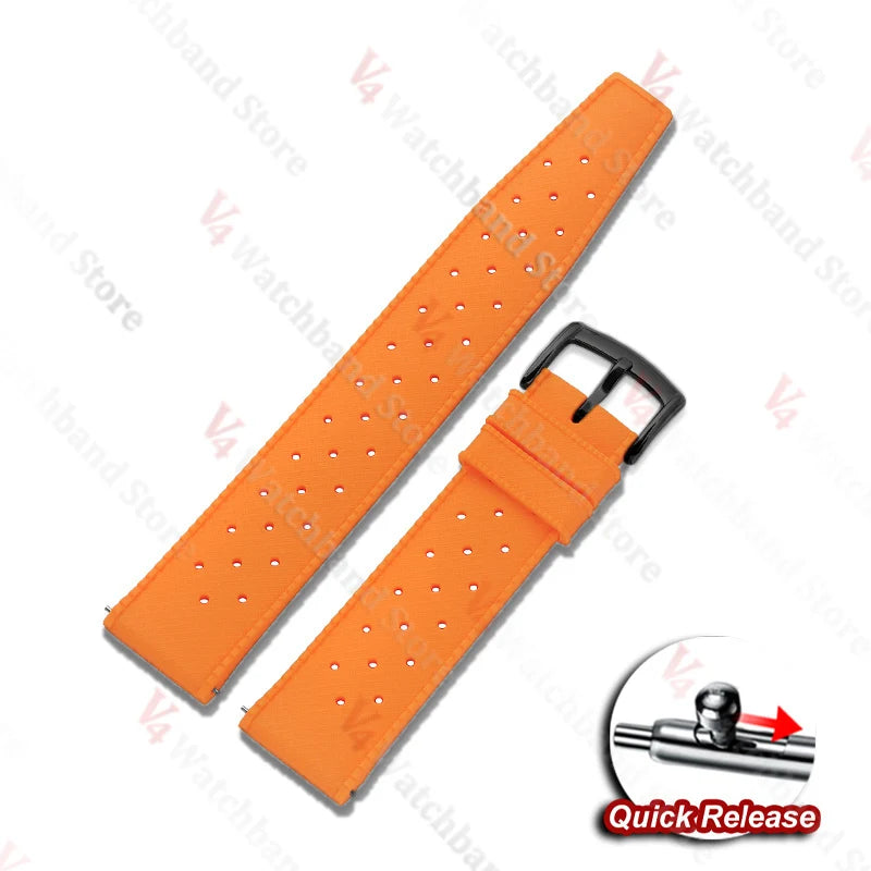 For Fossil for Seiko Bands 18/20/22mm Premium Grade Tropical Rubber Watch Strap for Oris for Omega for S-eiko SKX007 Watch Bands