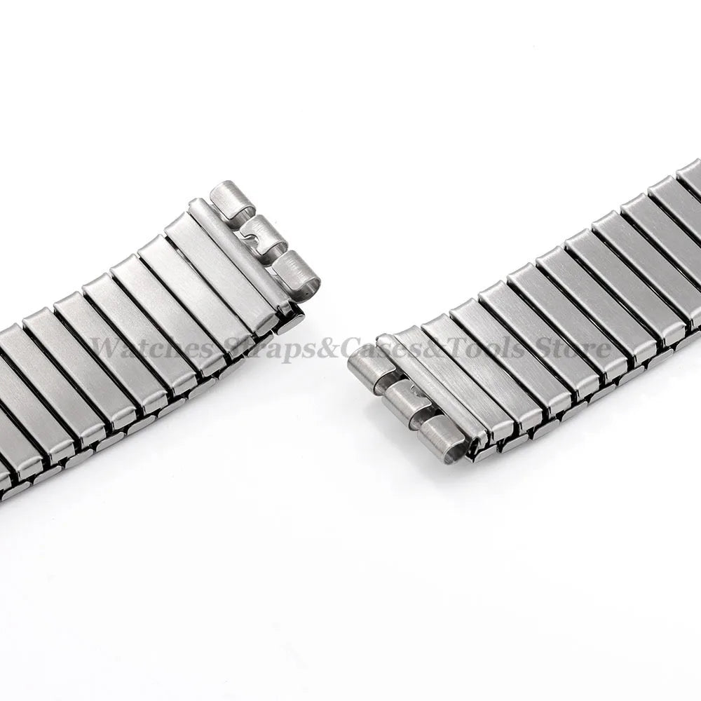 Elastic Metal Watch Band for Swatch Watch Strap 17mm 20mm Stretch Expansion Stainless Watch Strap Men Women Bracelet Accessories