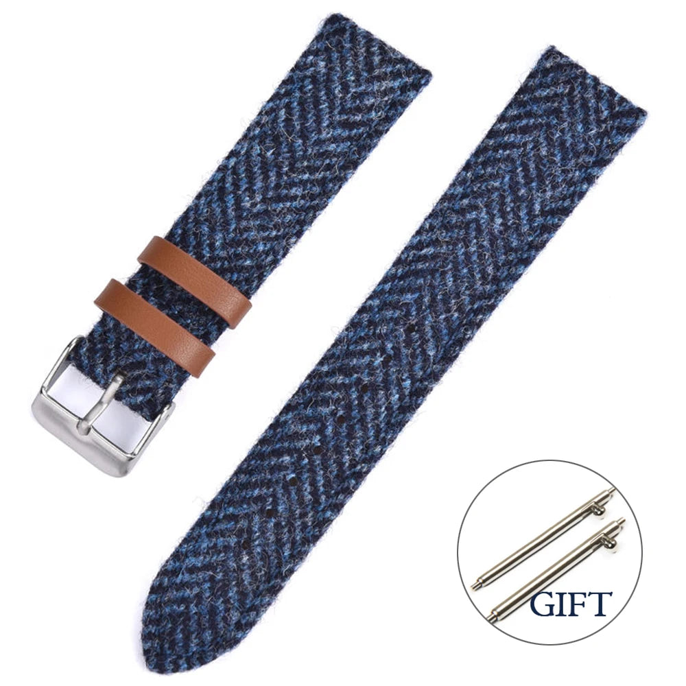 Vintage Genuine Leather Watch Band for SEIKO Replacement Bracelet Men Women Quick Release Wrist Band Weave Strap 18mm 20mm 22mm