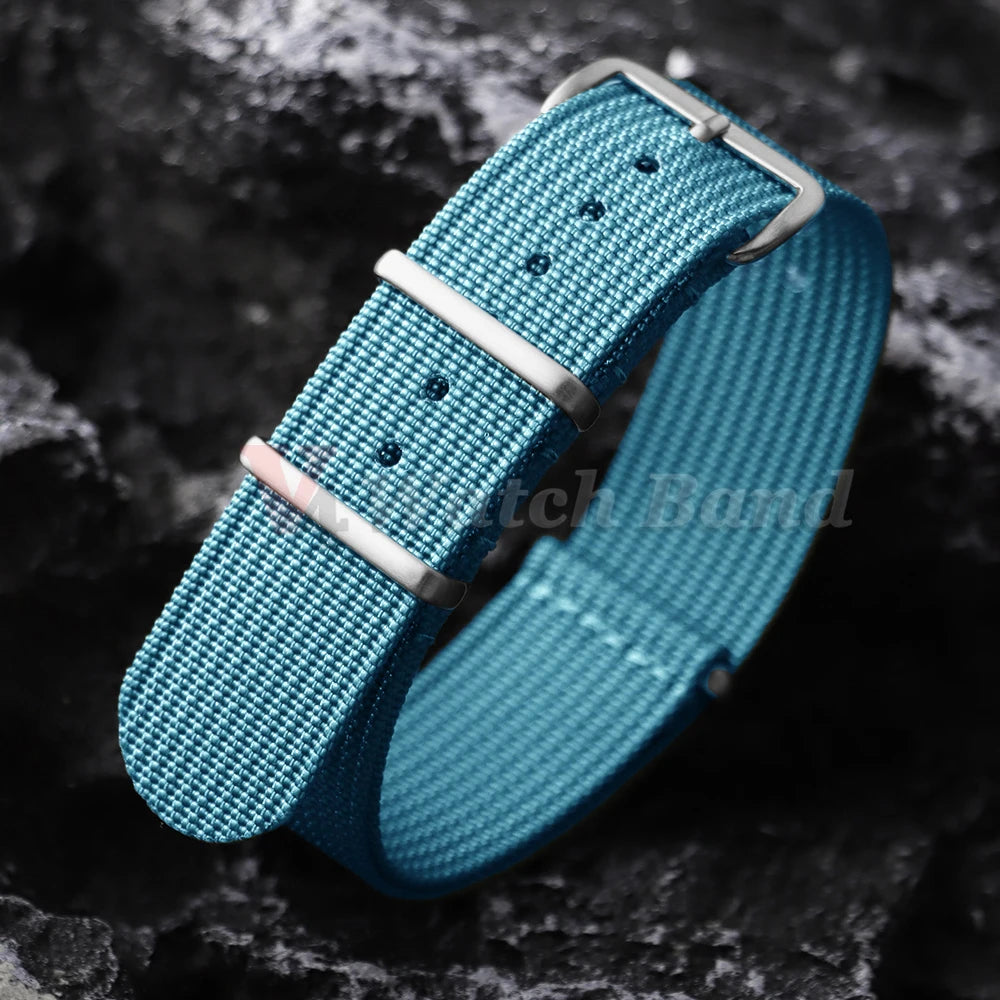 19mm 18mm 20mm 22mm New Ribbed Nylon Watchband Nylon Strap for Seiko Watches Accessories for Omega Military Watch Band Bracelets