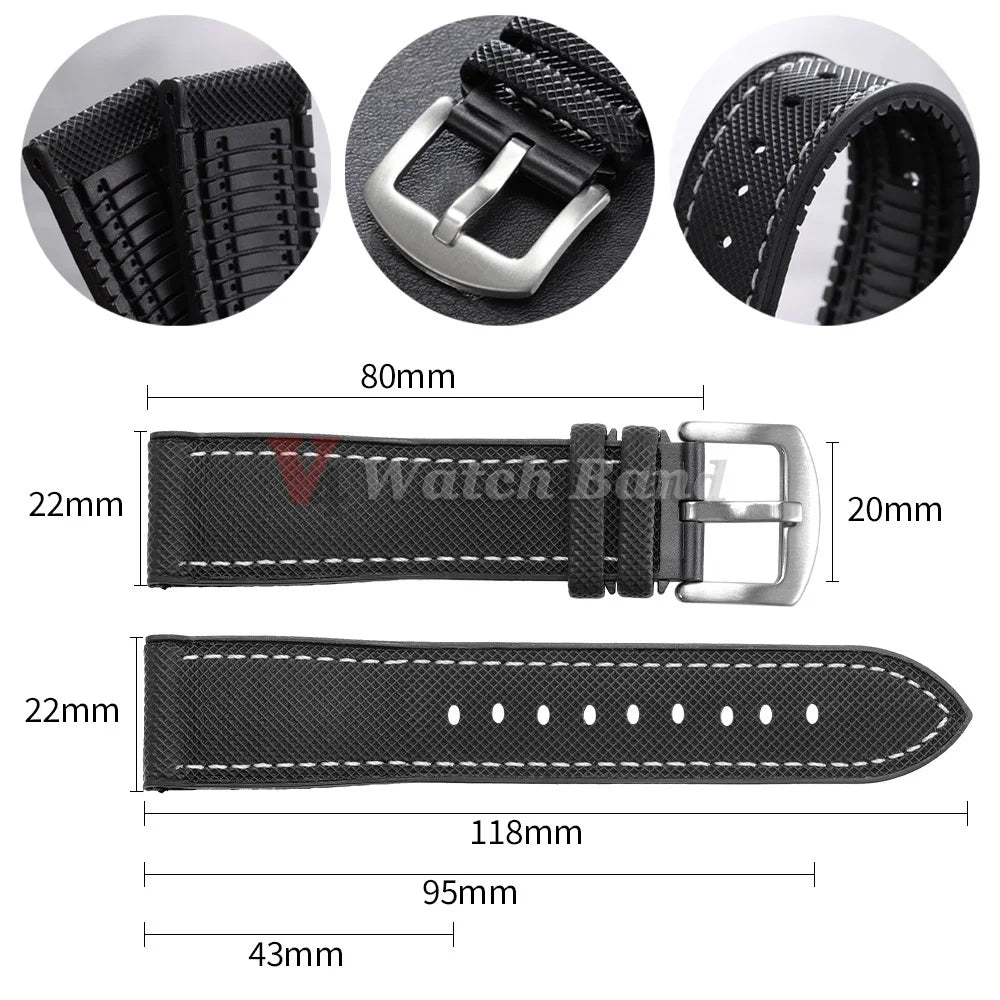Watch Band for Omega for Swatch Joint for MoonSwatch Strap for Seamaster 300 Men Women 20mm Rubber Silicone Strap Wrist Bracelet
