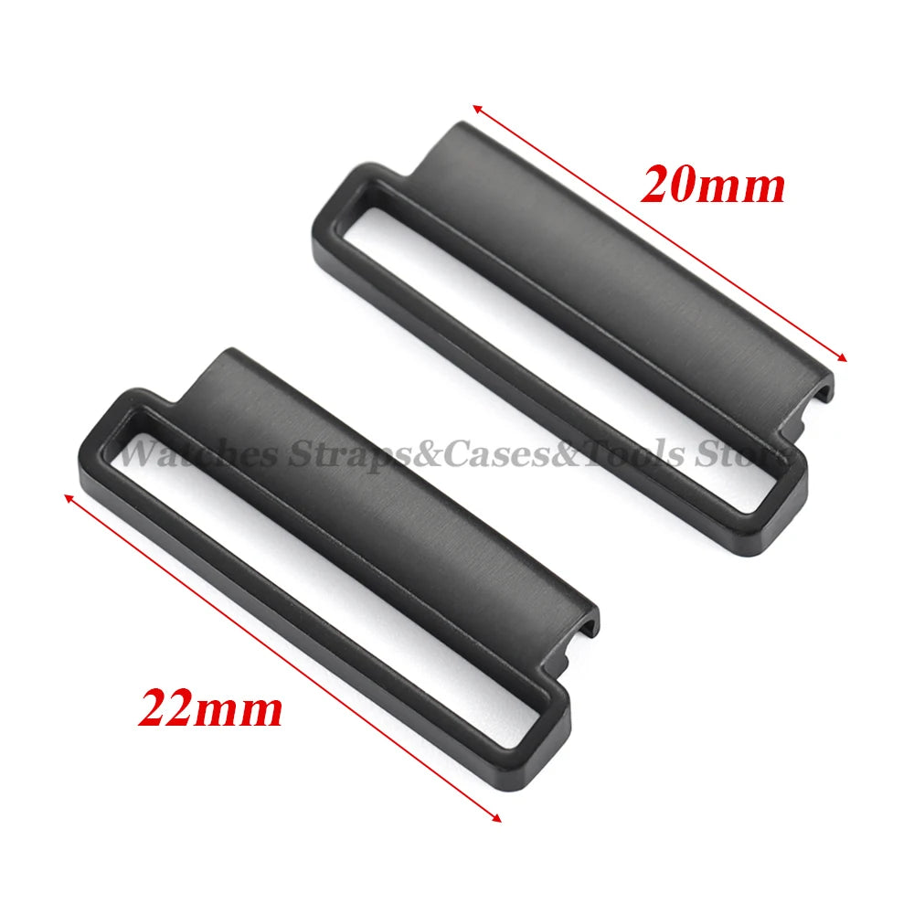 1 Pair Stainless Steel Watch Connector 20mm to 22mm 22mm to 24mm Quick Release Metal Adapter for Nylon Strap Watch Accessories