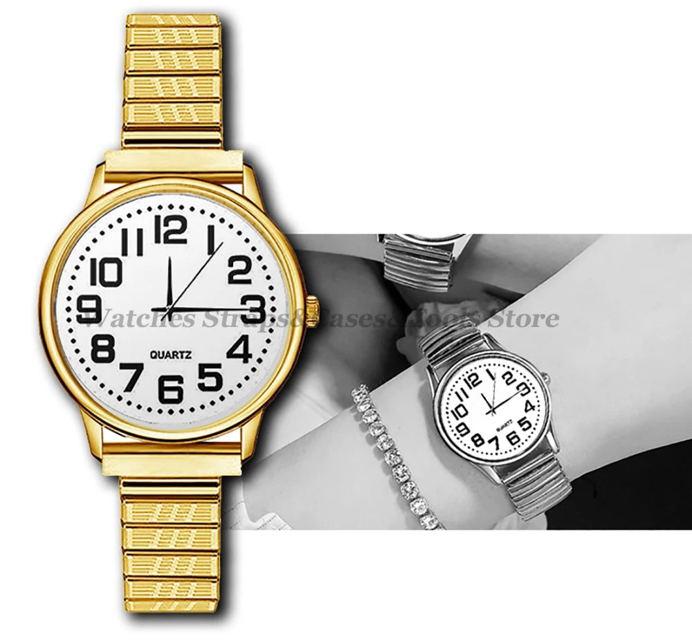 12/14/16/18/20mm Metal Elastic Watch Strap Stretch Expansion Stainless Steel Watch Band Men Women Wristband Accessories Bracelet