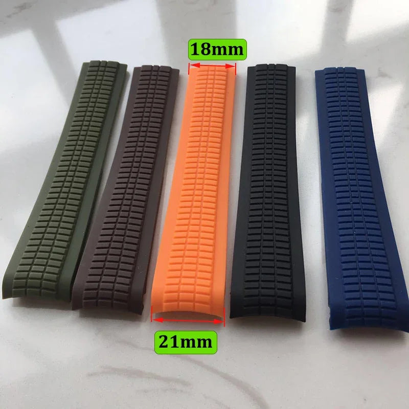 21mm Watch Strap for Patek Philippe Aquanaut Series 5164/5167 Waterproof Anti-Dust Rubber Watchband Silicone Bracelet No Logo