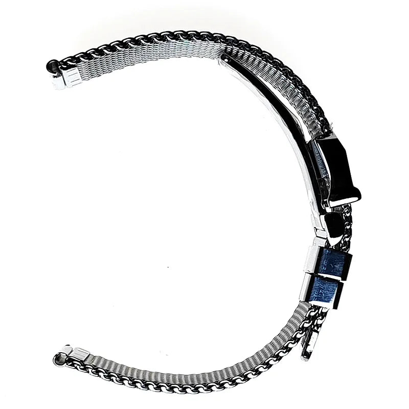 1.0 Mesh Milanese Watchband for Omega Seamaster 007 Bracelet for IWC Pilot Folding Buckle 20mm 22mm Stainless Steel Watch Strap