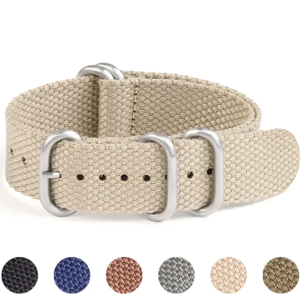 Cotton Nylon Strap for Seiko Braid Wristband 20/22mm Soft Watchband Military Sport Bracelet for Omega Seamaster 007 for Citizen