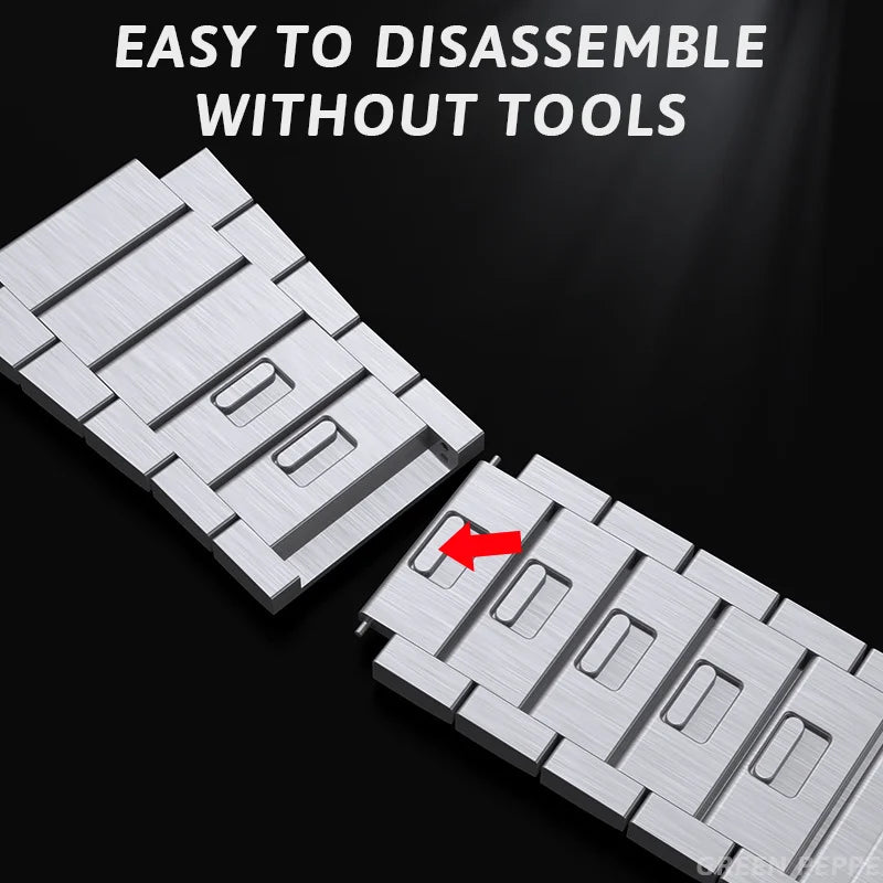 Band for Apple Watch Ultra 49mm Series 10 8 7 6 SE 5 Link bracelet stainless steel strap for iWatch Magnet buckle 46 45 44 42mm