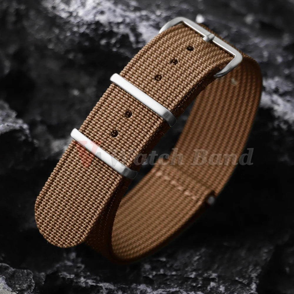 19mm 18mm 20mm 22mm New Ribbed Nylon Watchband Nylon Strap for Seiko Watches Accessories for Omega Military Watch Band Bracelets