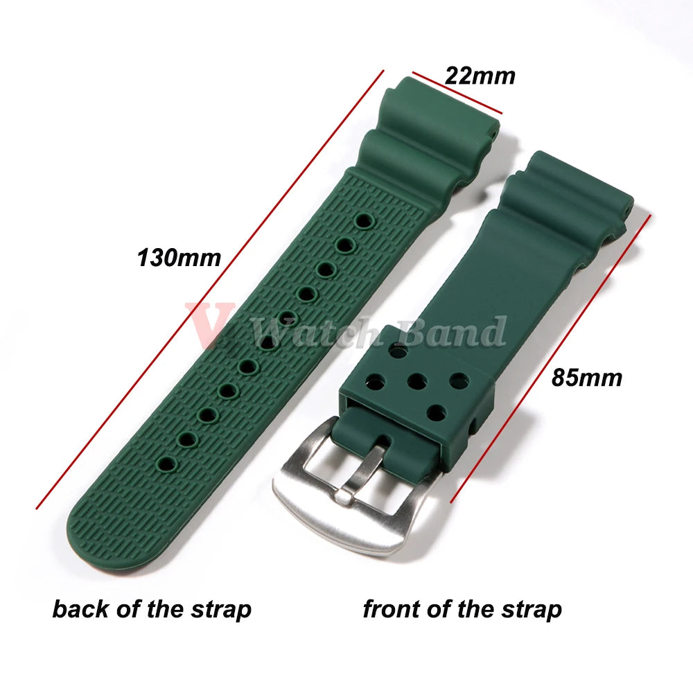 20mm 22mm Watch Band for Seiko Prospex SRP777J1 Waterproof Diving Silicone Bracelet for Seiko No.5 SKX007 SKX009 Sports Strap