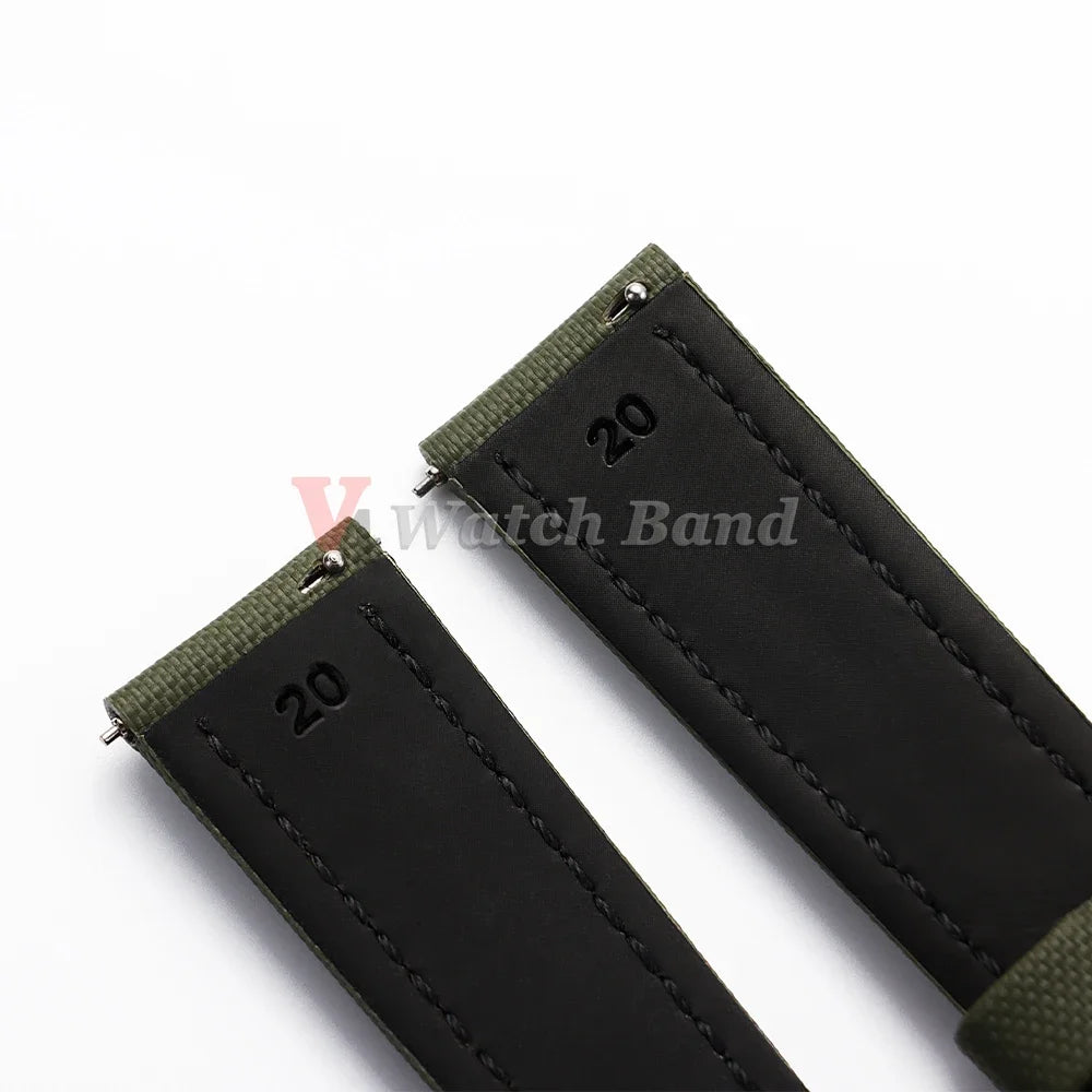Premium Sailcloth Strap 18mm 19mm 21mm for Omega for Rolex Watch Band Durable Nylon Bracelet 20mm 22mm Quick Release Wristbelt