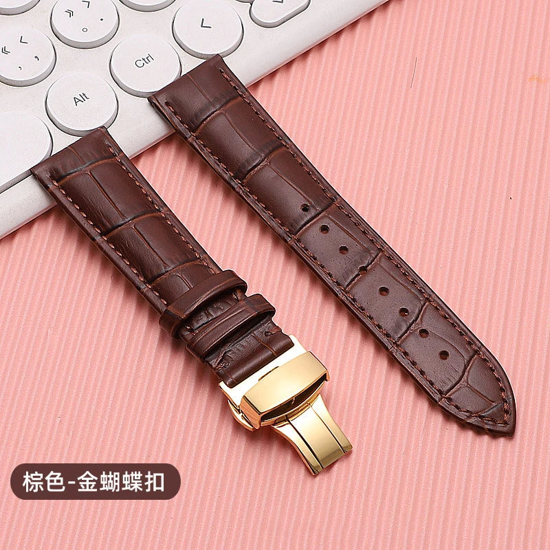 18mm 20mm 22mm 24mm Crocodile Pattern Straps for Wrist Bracelet for Seiko Vintage Leather Watch Band for Omega Butterfly Buckle