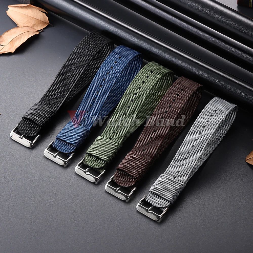 18mm 20mm 22mm New Ribbed Nylon Watchband Nylon Watch Strap for Omega Watch Band Watchband for Military Bracelets Accessories