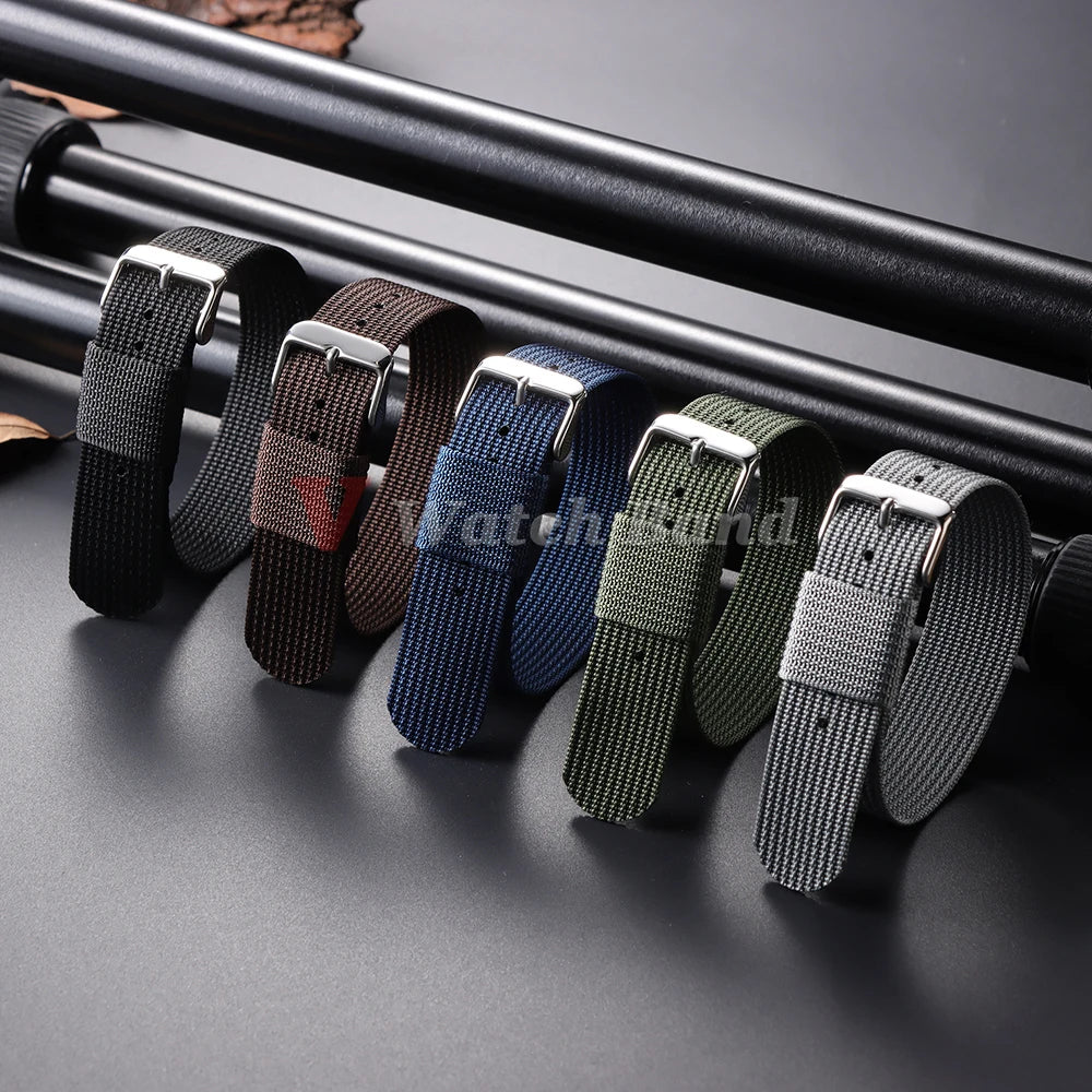 18mm 20mm 22mm New Ribbed Nylon Watchband Nylon Watch Strap for Omega Watch Band Watchband for Military Bracelets Accessories