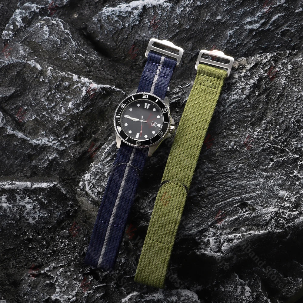 High Quality Nylon Watch Strap 20mm 22mm for Seiko for Tudor Collar Hidden FXD/Biwan/1958 Series Canvas Military Sport Men Bands