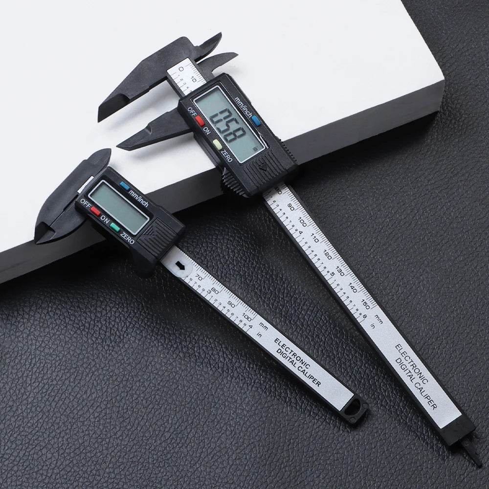 100mm 150mm Watch Electronic Digital Caliper Carbon Fiber Dial Vernier Play Caliper Vernier Ruler ForWatch Repair Measuring Tool