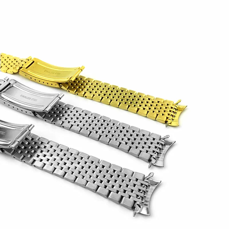 18mm 19mm 20mm Metal Strap for Omega for Seamaster Nine Beads Watchband Stainless Steel Bracelet Wristband Watch Accessories