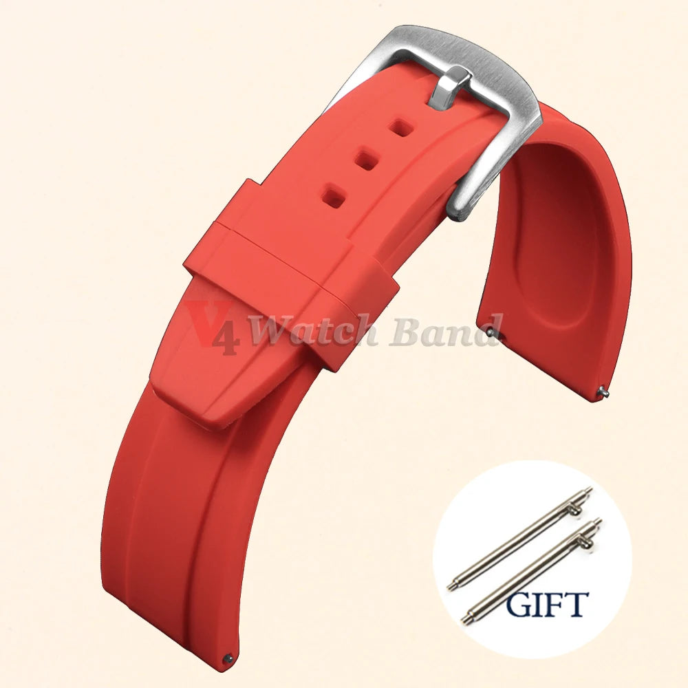 Universal Watrproof Rubber Strap for Rolex 20mm 22mm for Armani for Omega Wristbelt Sport Silicone Watch Band for Seiko Bracelet