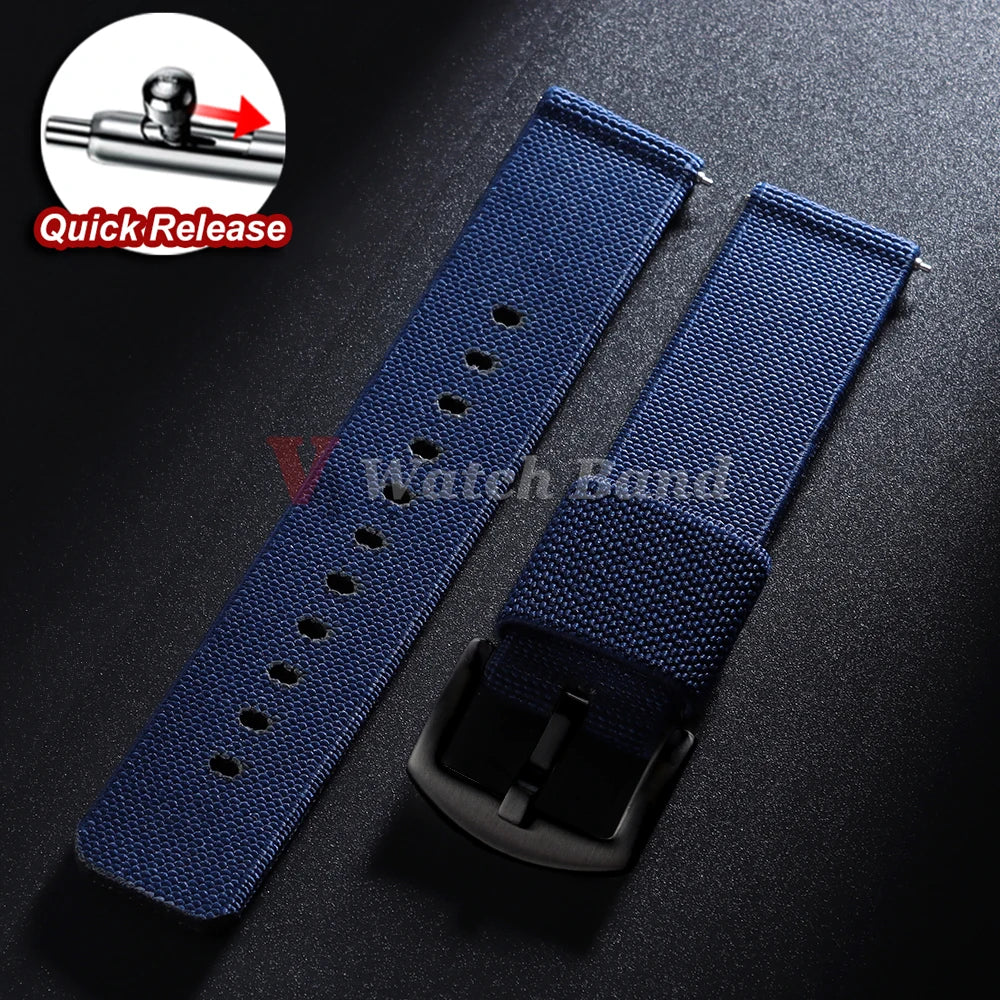Elastic Strap Nylon Watch Band 20mm 22mm for Omega Army Woven for Seiko Wristband Quick Release Military Men's Sport Watch Band