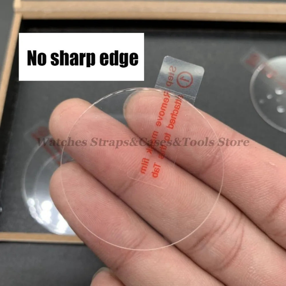 26-43mm Tempered Glass Smart Watch Screen Protector Protective Film Universal 28mm 30mm 32mm 38mm 40mm 41mm 42mm Diameter 2/5pcs